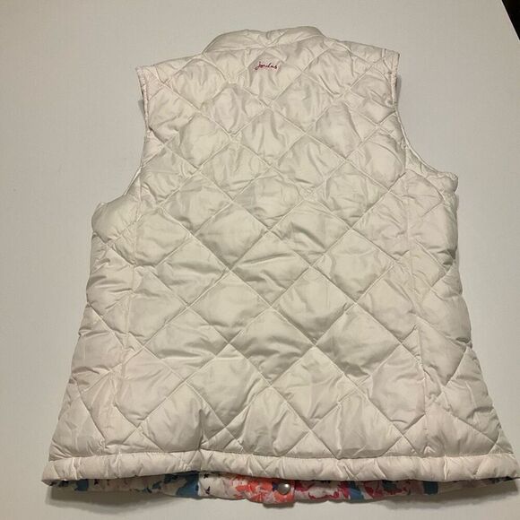 Joulet Reversible Floral/Cream Puffer Vest - Picture 6 of 10